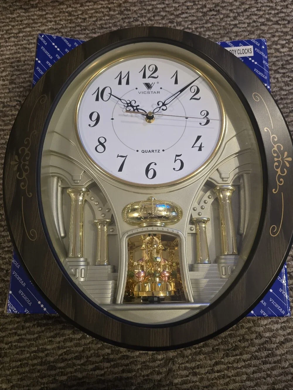 Gold and Brown Decorative Wall Clock